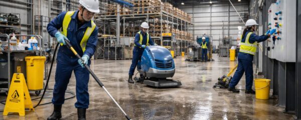 entreprise de nettoyage ecovantaro sur site industriel
