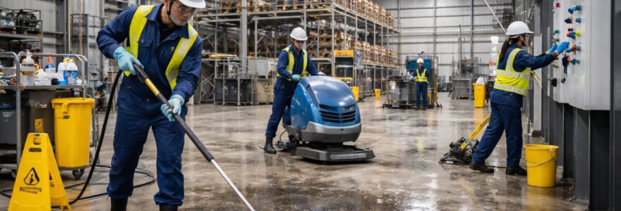 entreprise de nettoyage ecovantaro sur site industriel